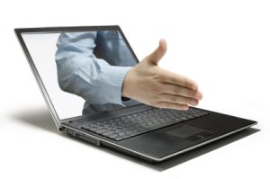 real handshake thru laptop