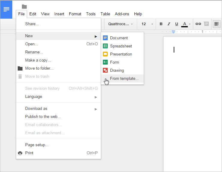 3-UseTemplatefromInsideGoogleDocs