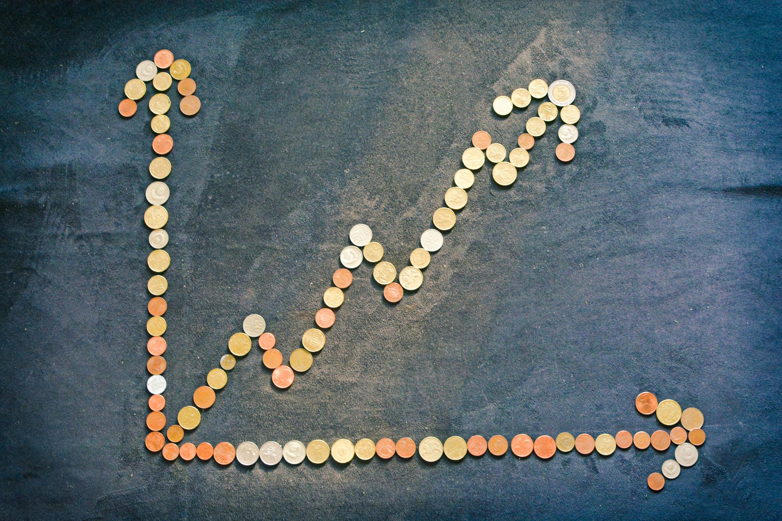 Growth chart in coins