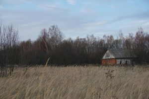old building on prairie lot