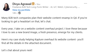 Evergreen LI post about a case study example